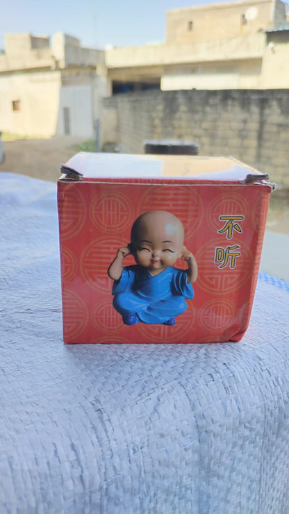 Baby Buddha showpiece set in decorative box showcasing a joyful design for home decor