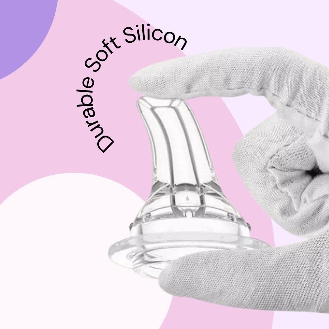 Infant needle feeder made of durable soft silicone for safe and easy feeding