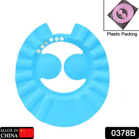 Your Brand Baby Shower Cap Splash Proof in Blue for Comfortable Bath Time Experience