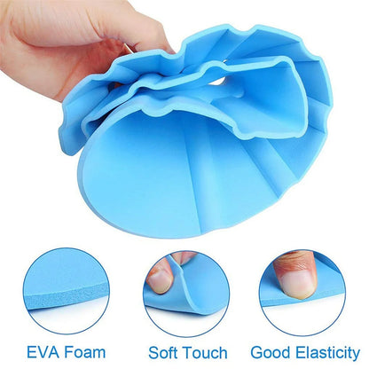 Baby shower cap splash proof made of soft EVA foam for comfortable use during bath time