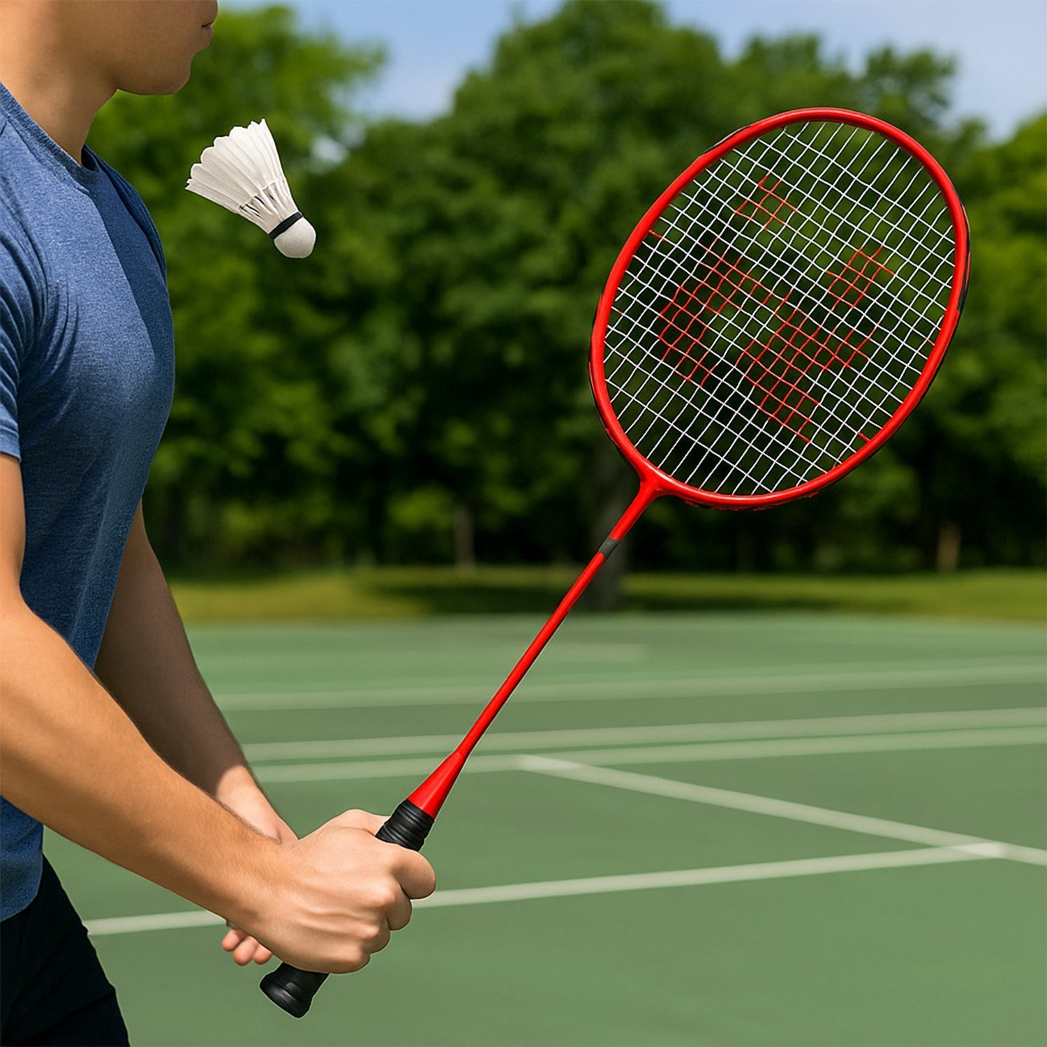 2 Pc Lightweight Kids Badminton Racket Set with Carry Bag Your Brand