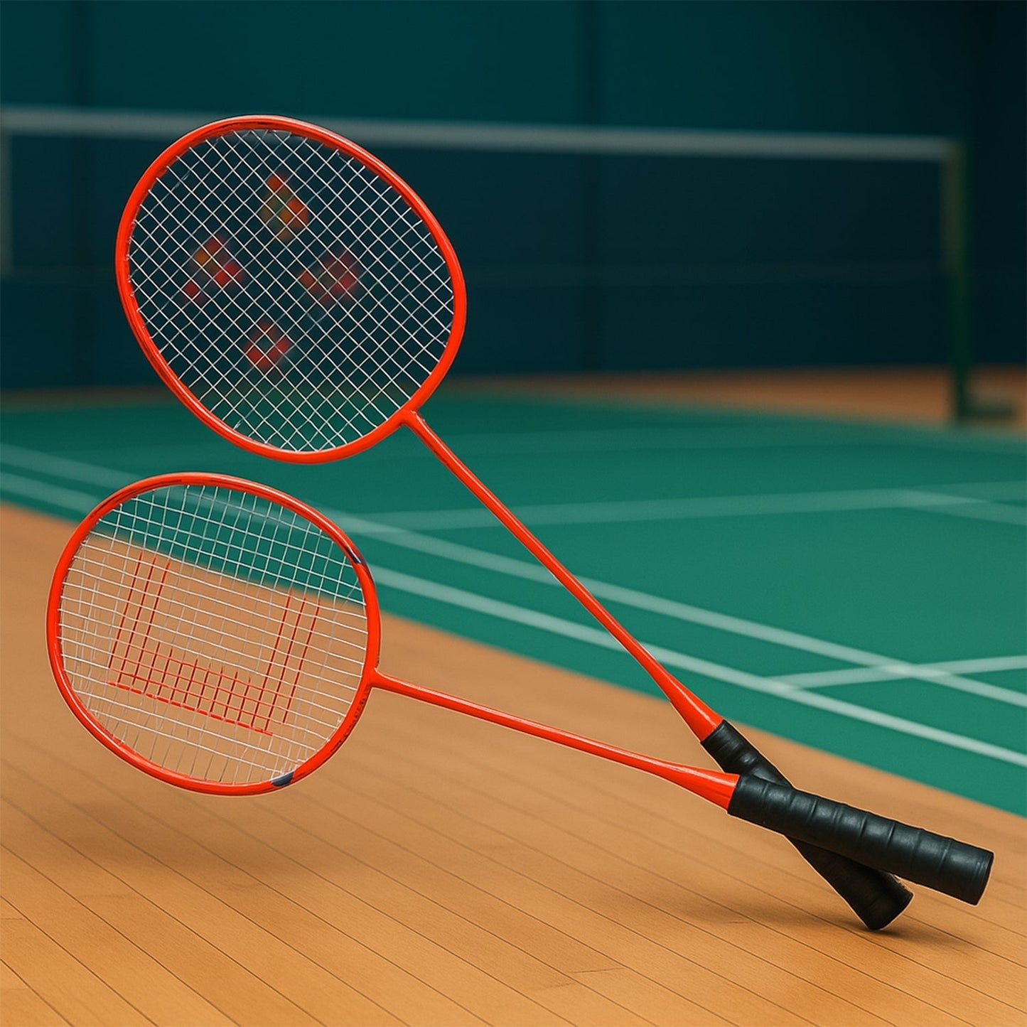 2 Pc Lightweight Kids Badminton Racket Set with Carry Bag Your Brand