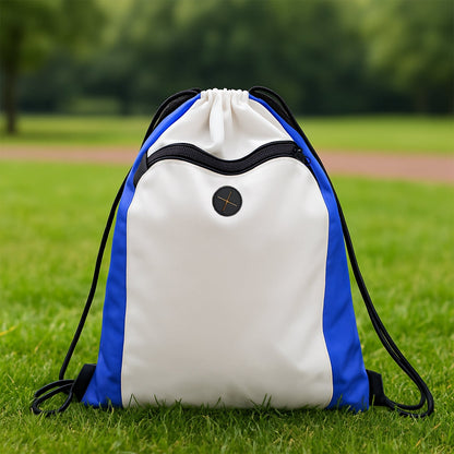 Drawstring Gym Bag with Zipper Pocket and Earphone Port (38x33 cm / 1 Pc) Your Brand