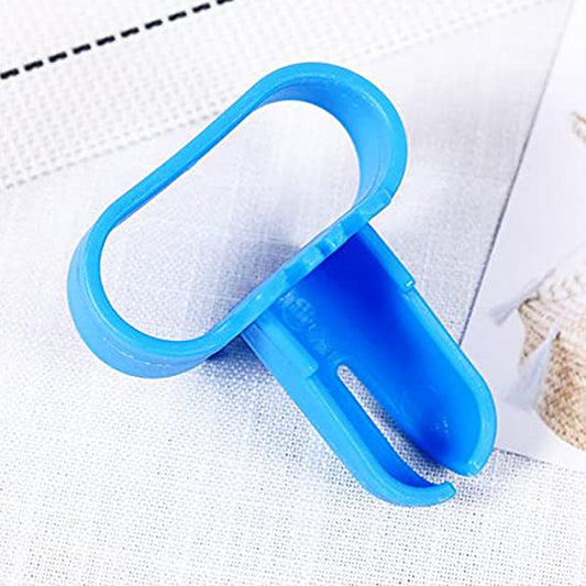 Blue balloon tying tool for effortlessly securing balloons while decorating events