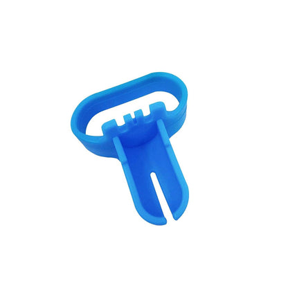 Blue balloon tying tool designed for easy and quick balloon tying for events and decorations