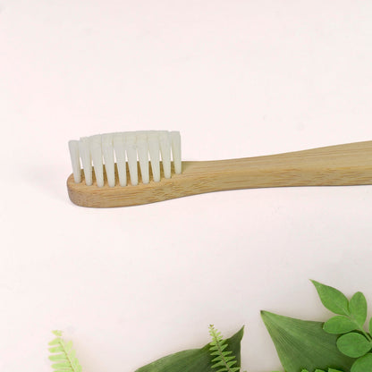 Eco-friendly bamboo toothbrush with ultra soft bristles for gentle dental care