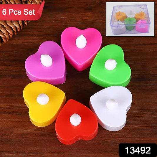 LED Tealights, Smokeless Plastic Decorative Candles, Diwali  (Pack Of 6 / Multicolor) Your Brand