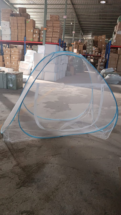 Premium Polyester Foldable Mosquito Net Tent (100 Cm Long / 1 Pc) Your Brand