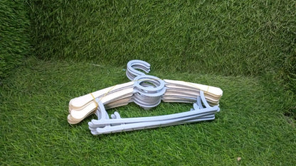 Large Adjustable Plastic Dress Hangers – Space-Saving & Lightweight (5 Pc) Your Brand