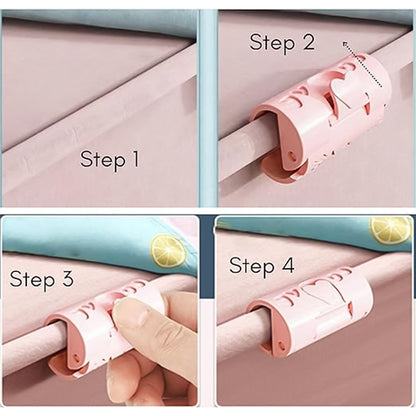Step-by-step guide for using bed sheet clips to secure sheets on your mattress