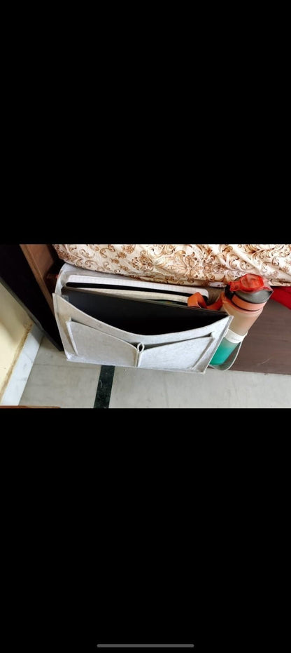 THE GIR FARMER bedside pocket organizer for essentials hanging on bed frame with storage compartments