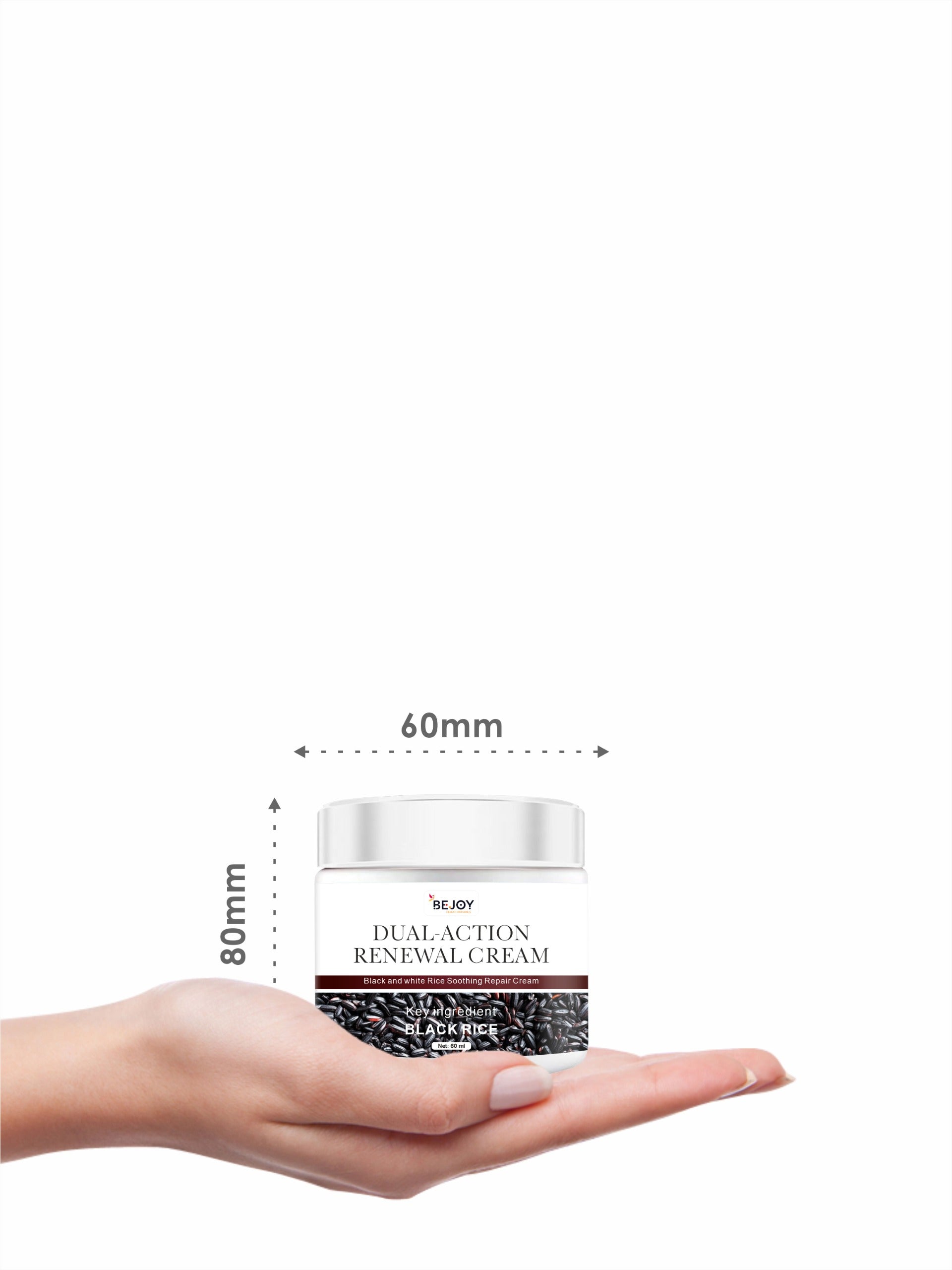 Alpha Trading Dual Action Renewal Cream in a hand, designed for active skin repair with nourishing ingredients
