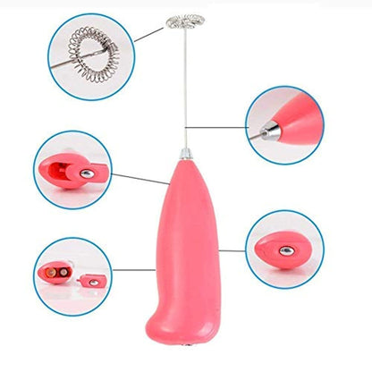 THE GIR FARMER pink hand blender with frother attachment best hand blender for frothy coffee