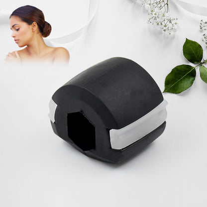 Black mouth exerciser for jawline designed to enhance facial contours and improve jaw strength