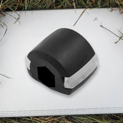 Black mouth exerciser for jawline designed to strengthen jaw muscles and improve facial contour
