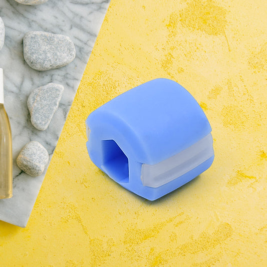 Blue mouth exerciser for jawline designed to enhance facial muscle strength and improve jaw appearance
