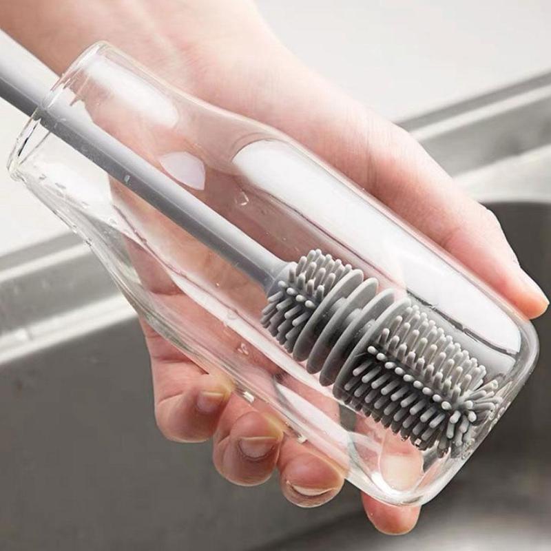 Gir Farmer bottle cleaning brush designed for effective cleaning of glass and plastic bottles