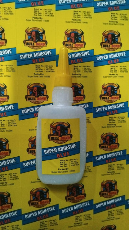 THE GIR FARMER Bull Bond super adhesive glue bottle with yellow cap and label strong bonding glue for home use