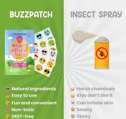 Safe mosquito repellent patches for babies by The Gir Farmer with natural ingredients and non-toxic easy-to-use stickers