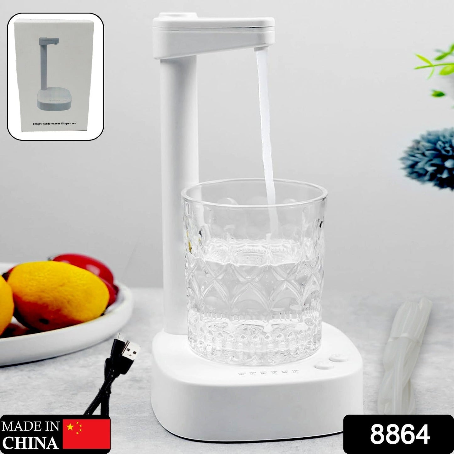USB Charging Desktop Water Dispenser – Smart One Button Operation, Portable Water Pump for Home & Office Your Brand