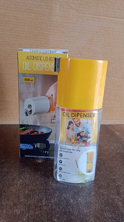 500 ml Automatic Oil Dispenser Bottle with One-Touch Controlled Pour Spout (1 Pc) Your Brand