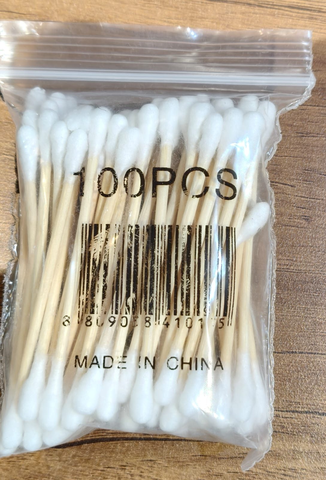 Eco-Friendly Wooden Cotton Ear Buds (1 pkt / 100 Pcs Approx) Your Brand