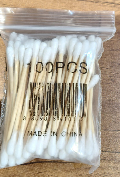 Eco-Friendly Wooden Cotton Ear Buds (1 pkt / 100 Pcs Approx) Your Brand