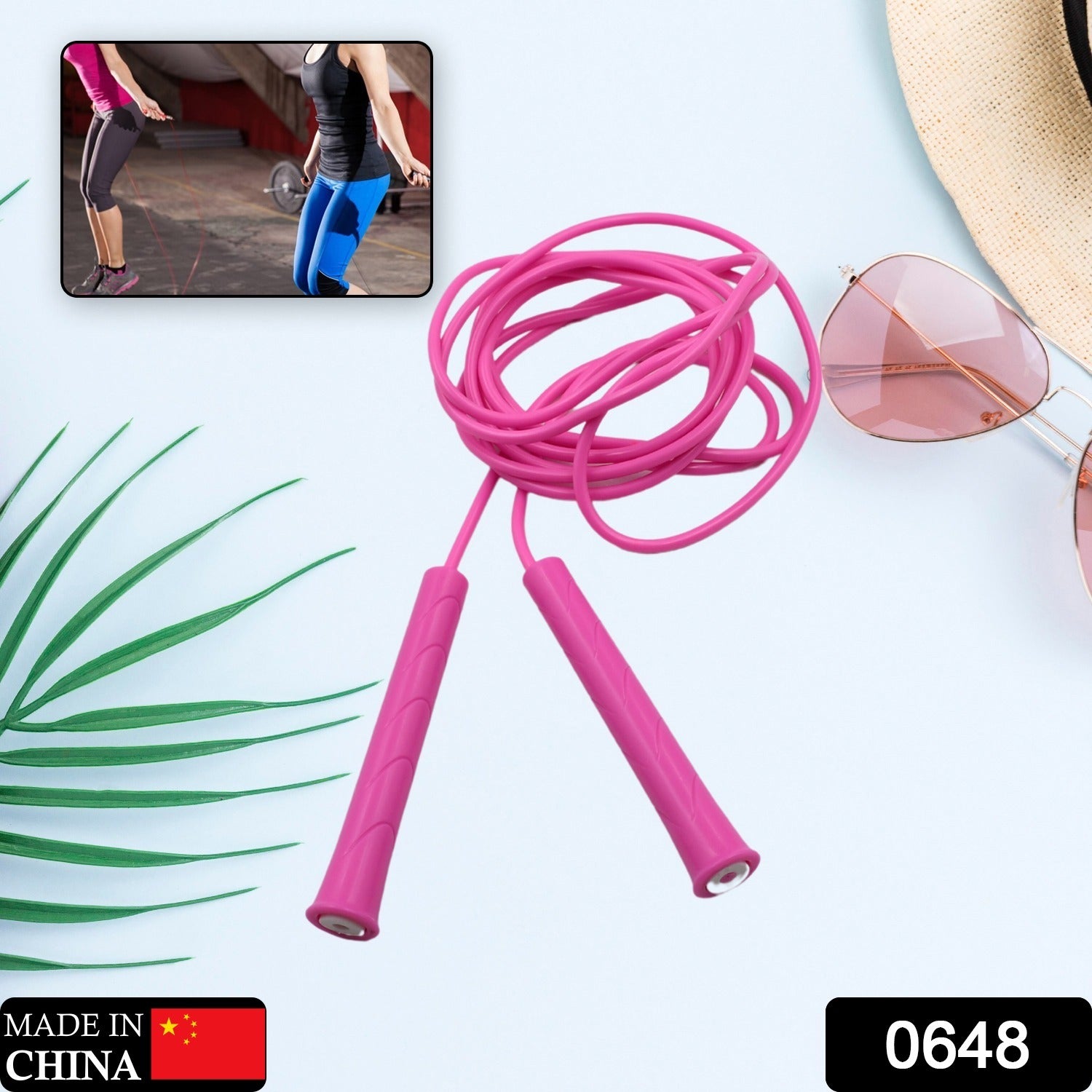 3m Plastic Adjustable Jump Rope: High-Speed Skipping, Crossfit, Fitness Your Brand