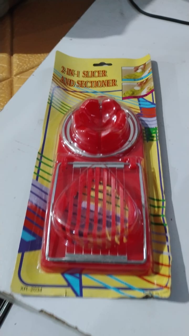 2 In 1 Egg Slicer, Egg Cutter For Hard Boiled Eggs (1 Pc) Your Brand