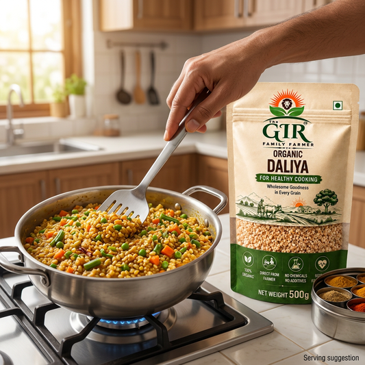 Organic Daliya (Broken Wheat) 500g | The GIR Family Farmer