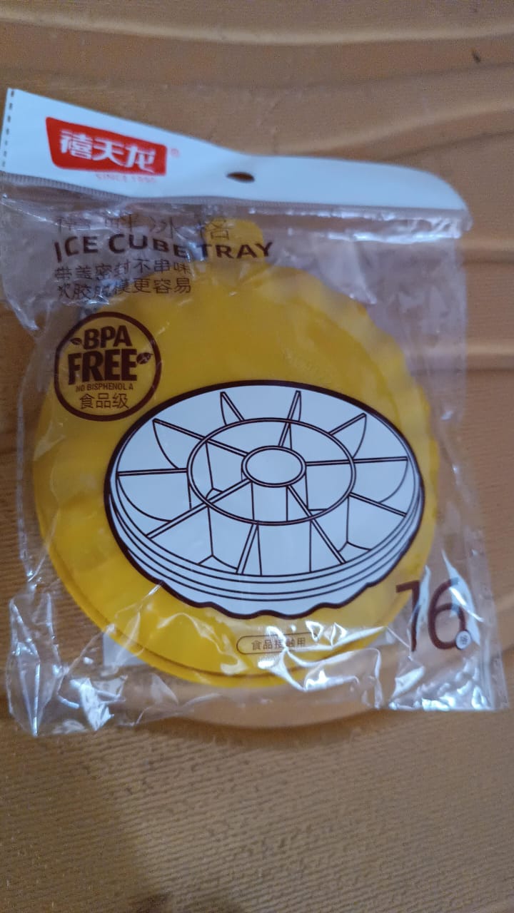 Ice Cube Tray with Lid Grid-16 (1 Pc) Your Brand