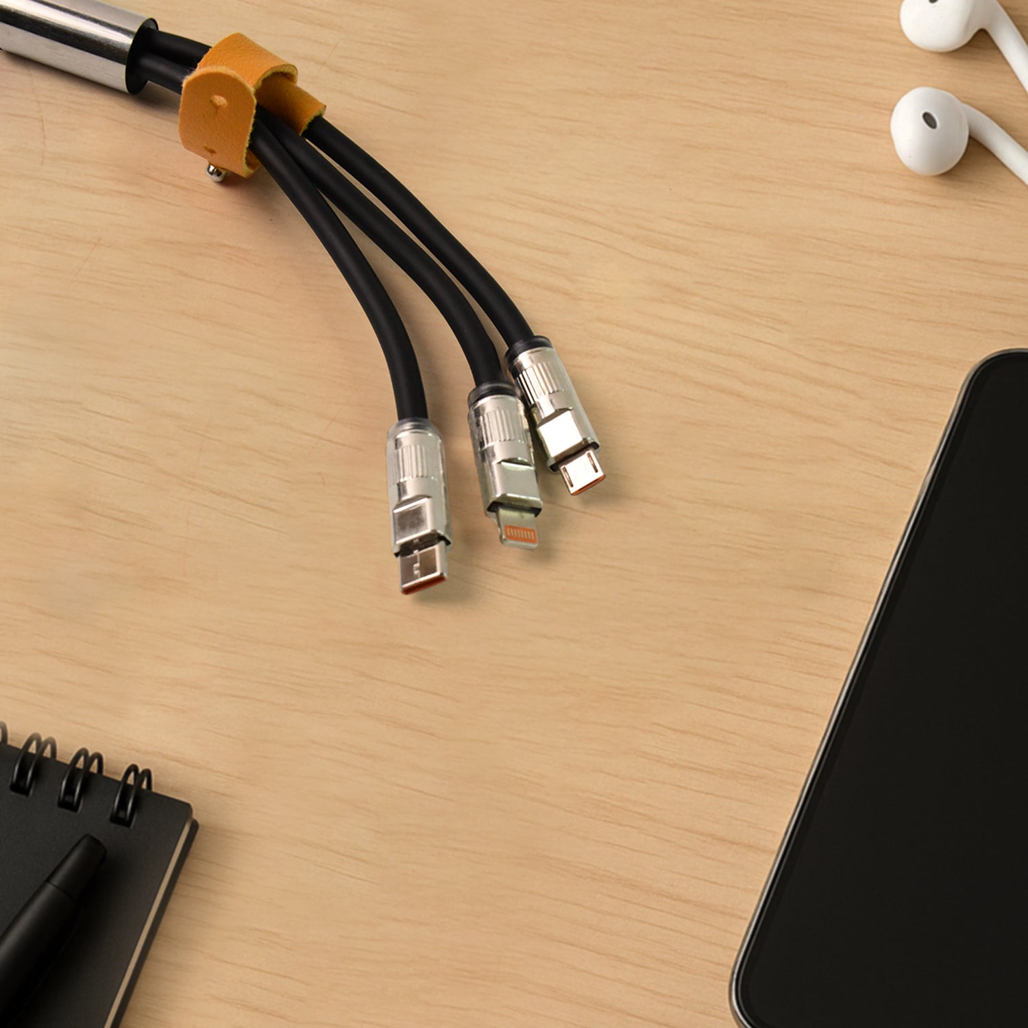 3 in 1 Multi Super Fast Charging Cable (1 Pc / 2 Mtr.) Your Brand