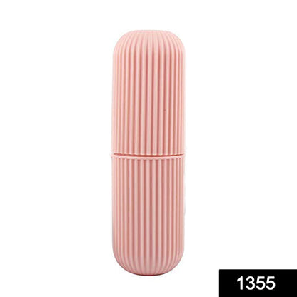 Pink silicone capsule bottle portable storage for organizing small items on the go