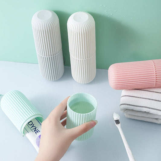 Capsule bottle portable storage in various colors, ideal for organizing toiletries and small items