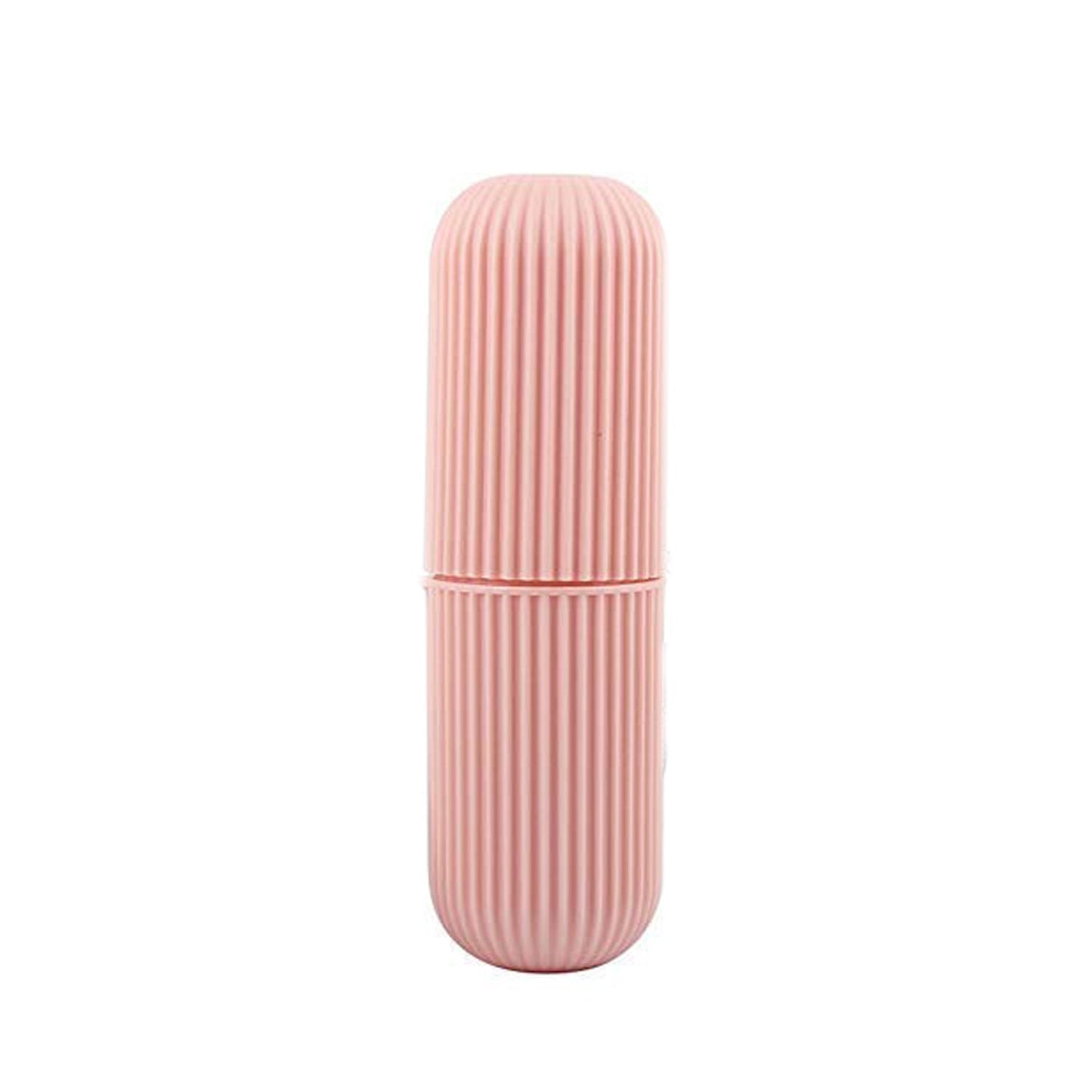 Pink capsule bottle portable storage container for organizing small items and essentials