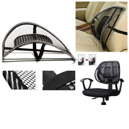Car back seat lumbar support in mesh design for improved comfort during long drives