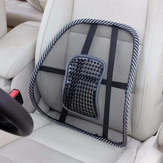 Car back seat lumbar support cushion with breathable mesh for comfort and ergonomic support