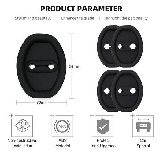 Car door lock protector cover made of ABS material for stylish and protective car enhancements