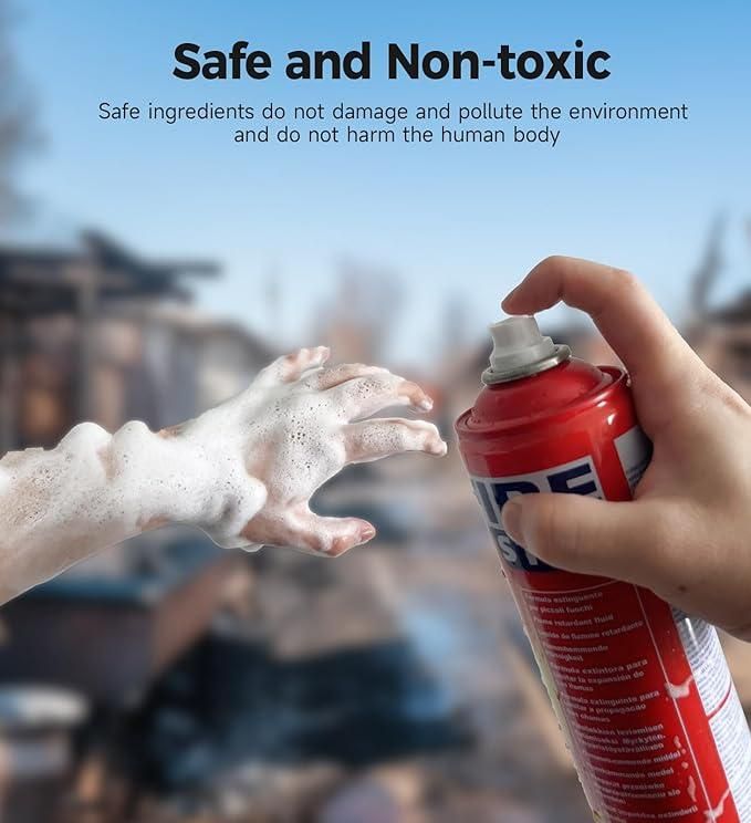 Car fire extinguisher spray with safe ingredients, ideal for emergency vehicle situations