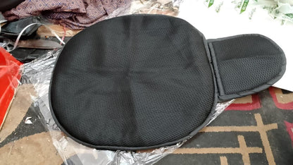 Black car seat front cover with breathable mesh for added comfort and protection