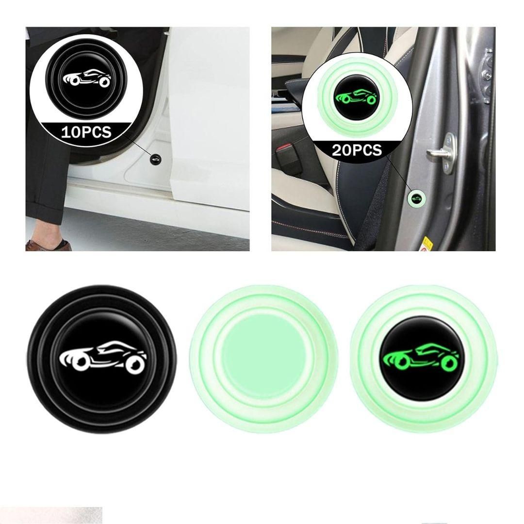 Car shock absorber bumper protector set with 10 and 20 pieces in black and green color options