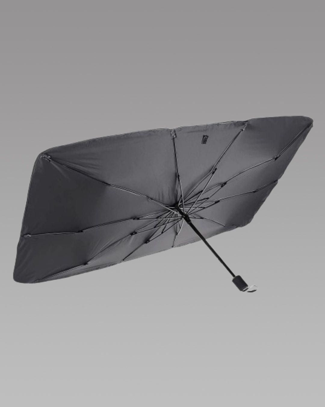 Foldable car windshield sun shade umbrella for UV protection and temperature control
