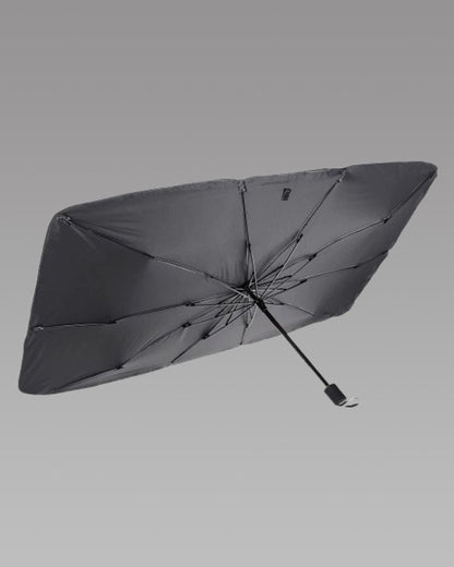 Foldable car windshield sun shade umbrella for UV protection and temperature control
