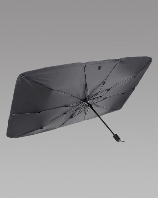 Foldable car windshield sun shade umbrella for UV protection and temperature control