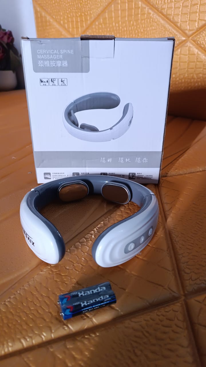 2 Heads Smart Electric Neck and Back Pulse Massager (1 Pc / Mix Design) Your Brand