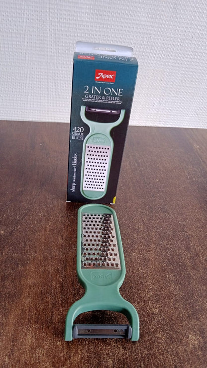 Apex 2-in-1 Vegetable Grater & Peeler Combo Tool Your Brand