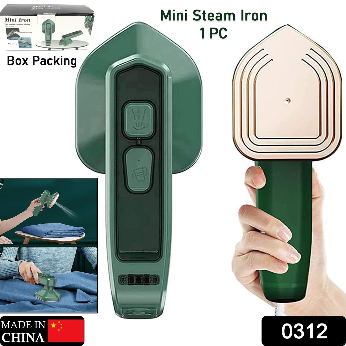 Mini Steamer & Iron: 2-in-1 Portable Travel Friendly Your Brand