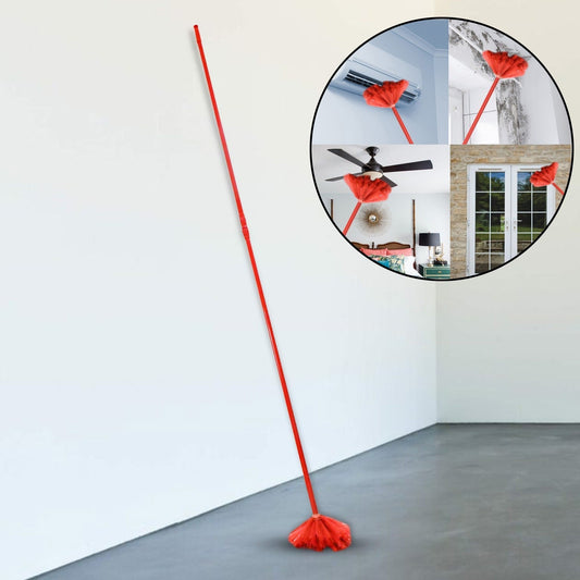 90-inch Metal Extendable Cobweb Brush – Ceiling, Fan & Light Dust Cleaning (MOQ: 3) Your Brand