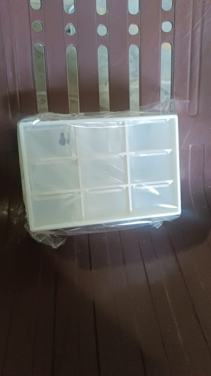 Plastic Compact Drawer Organizer for Jewellery (9 Compartment) Your Brand