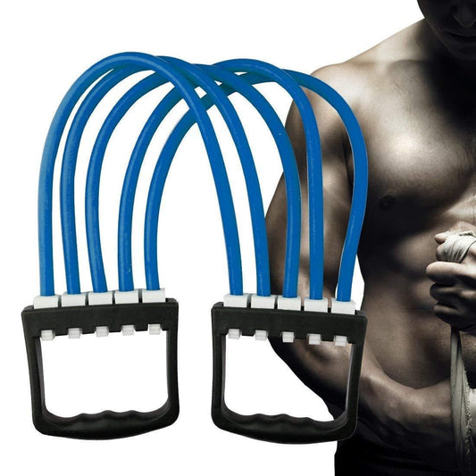 Chest expander resistance bands with ergonomic handles for strength training and muscle building